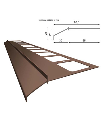 Profil okapowy K100 Renoplast | Sklep balkony-tarasy24
