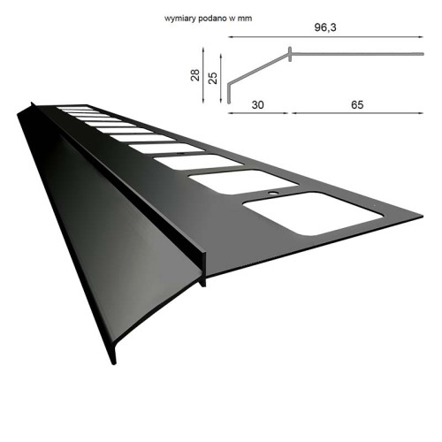 Profil okapowy K100 Renoplast | Sklep balkony-tarasy24