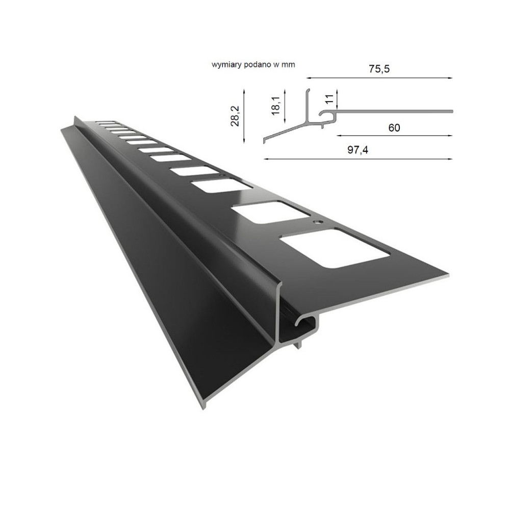 Profil okapowy Renoplast K102 | Sklep balkony-tarasy24 Profil okapowy Renoplast K102 | Sklep balkony-tarasy24