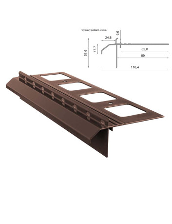 Profil okapowy na balkon Renoplast K20R