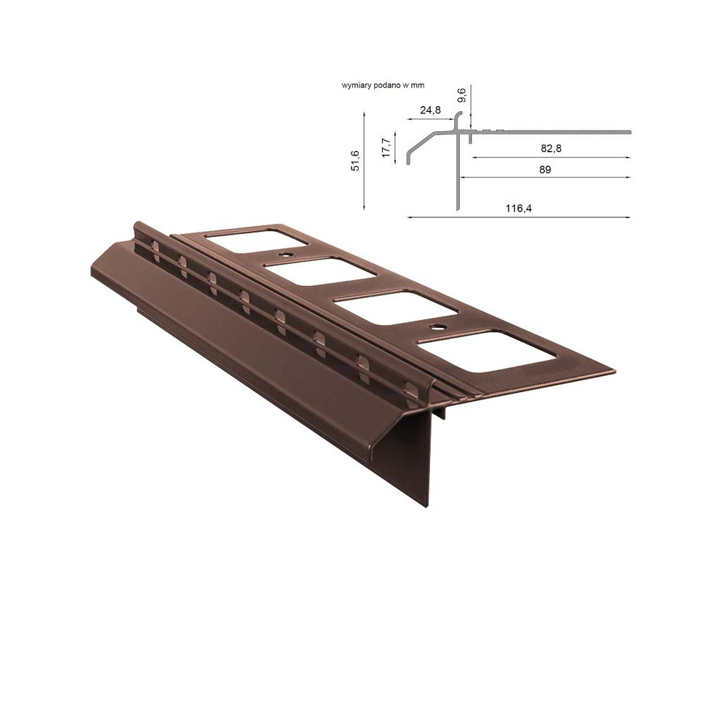 Profil okapowy na balkon Renoplast K20R