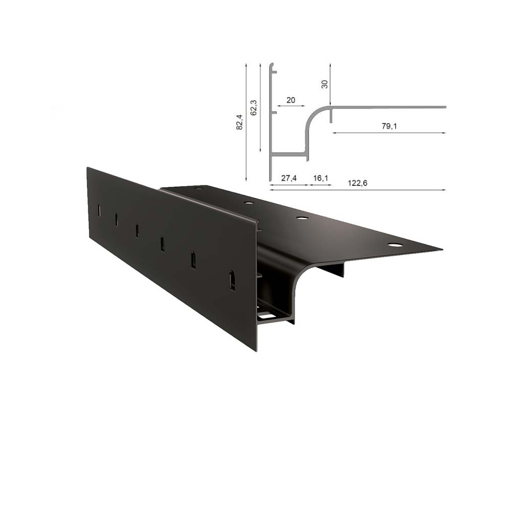 Profil okapowy Renoplast W30 - sklep balkony-tarasy24 Profil okapowy Renoplast W30 - sklep balkony-tarasy24