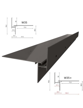Profil okapowy Renoplast W35+ | Sklep balkony-tarasy24