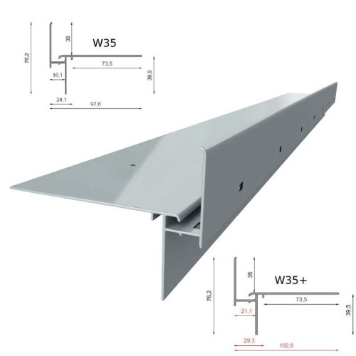 Profil okapowy Renoplast W35+ | Sklep balkony-tarasy24