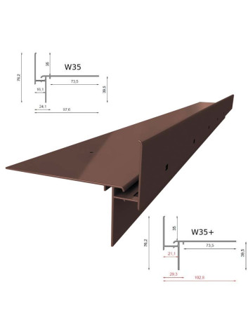 Profil okapowy Renoplast W35+ | Sklep balkony-tarasy24