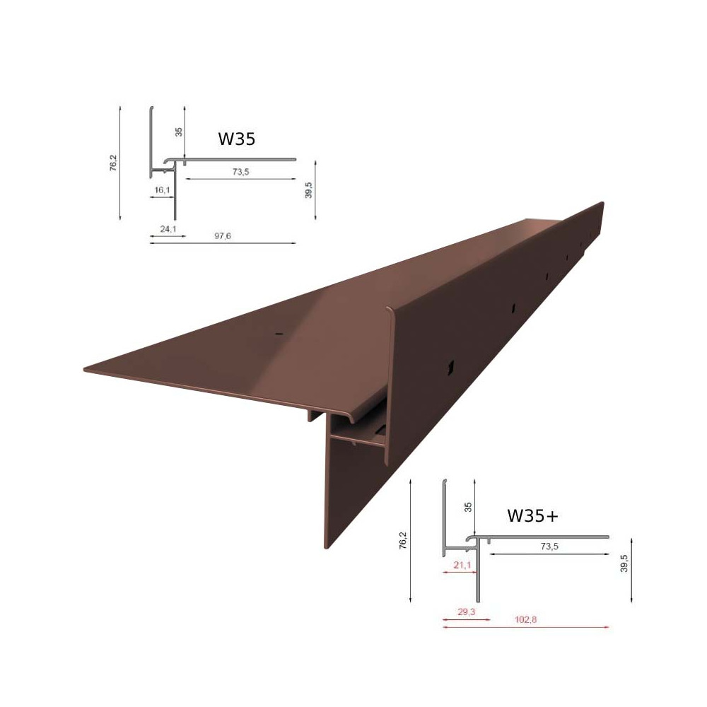 Profil okapowy Renoplast W35+ | Sklep balkony-tarasy24