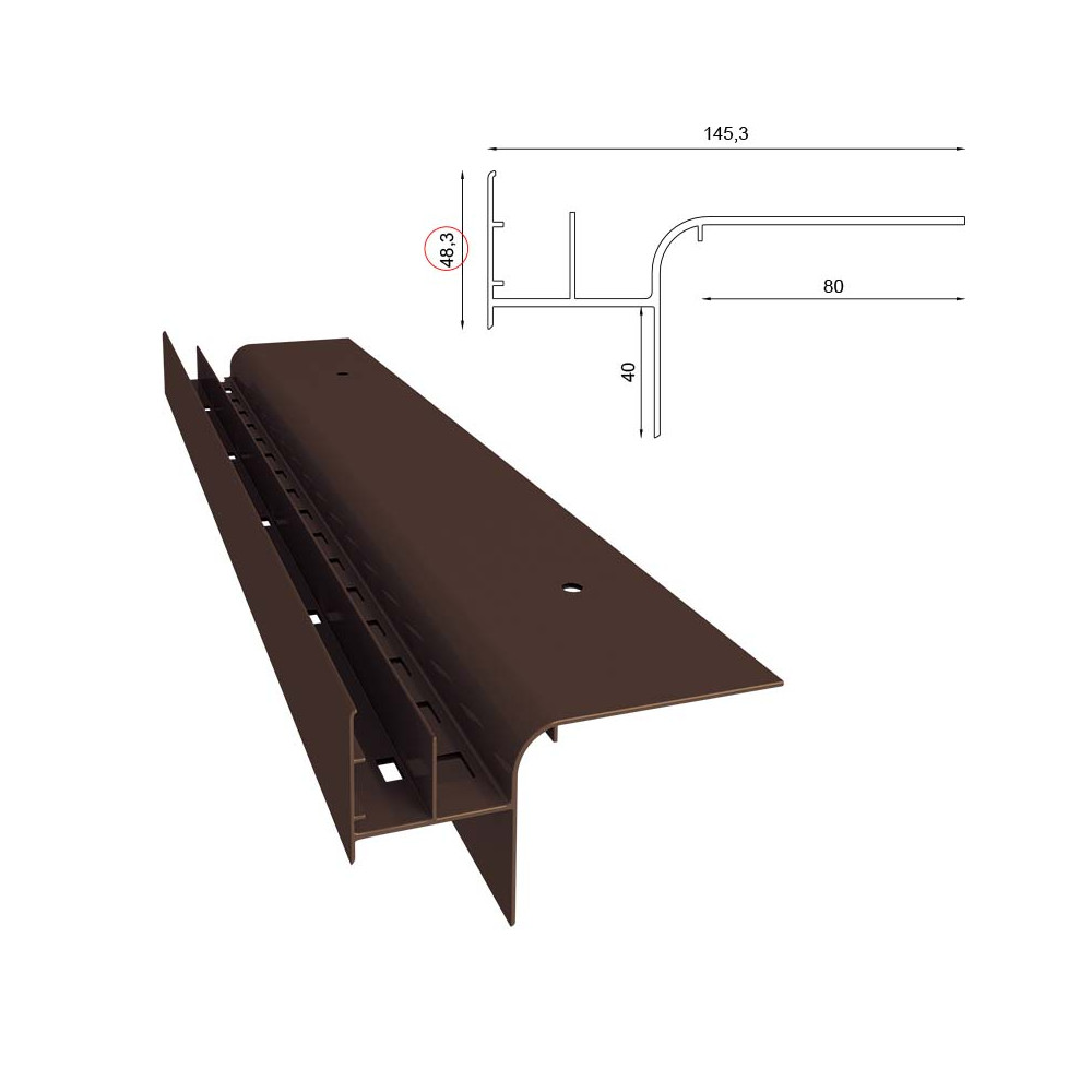 Profil okapowy W20R | Sklep balkony-tarasy24