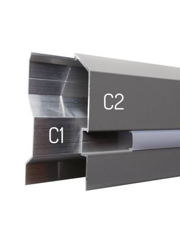 C1 PROFIL COKOŁOWY DOCISKOWY 200 CM ALU