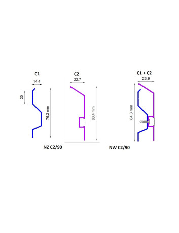 C2 PROFIL COKOŁOWY ZAMYKAJĄCY 200 CM