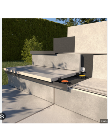 WSPORNIK SCHODOWY DOLNY SWD UKRYTY DŁ. 6 CM ALU