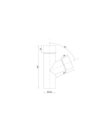 Trójnik do rynny - rury spustowej R50 | balkony-tarasy24