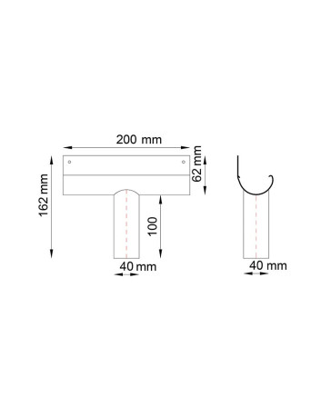 Lej spustowy rynny R50 | Spust do rynny metalowej