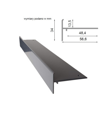 Profil okapowy boczny K35 - do posadzek z płytek ceramicznych