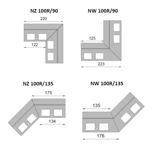 Narożnik - NK100R | Sklep balkony-tarasy24
