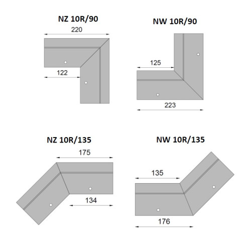 Narożnik do profilu K10R | Sklep balkony-tarasy24