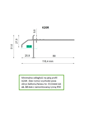 Profil prosty Renoplast - K20R