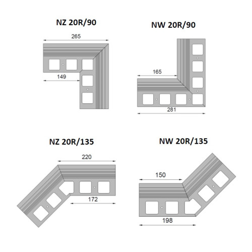 Narożnik K20R | Sklep balkony-tarasy24