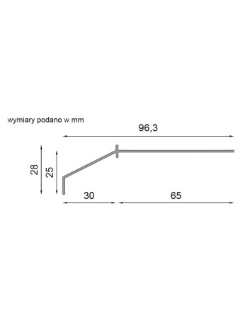 Profil prosty - K100 Renoplast