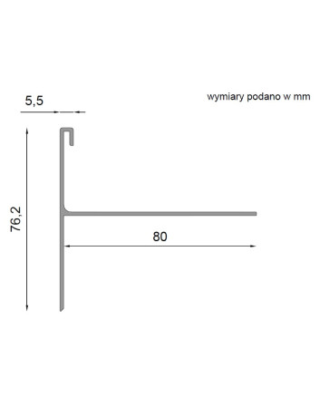 Profil boczny W35 - do posadzek podniesiodnych-wentylowanych