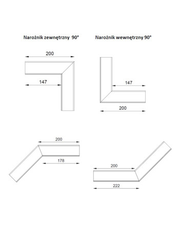 Kolanko rynny R50 zewn. 90°