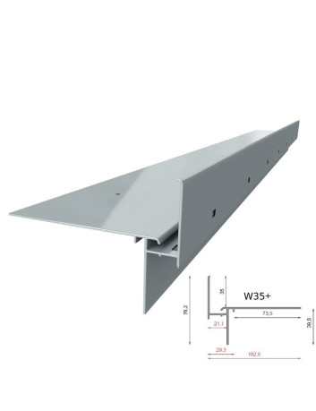 Profil okapowy W35 - do posadzek podniesiodnych-wentylowanych