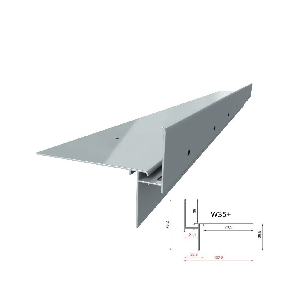 Profil okapowy W35 - do posadzek podniesiodnych-wentylowanych