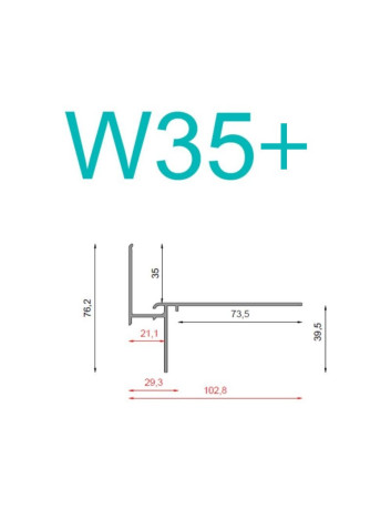 Profil okapowy W35 - do posadzek podniesiodnych-wentylowanych